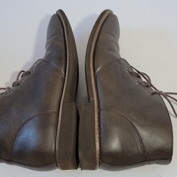 GUESS Mens Dark Brown Joey\'s Chukka Boots Sz 10.5 Lace-up Fall Casual Chic Vegan main image 8